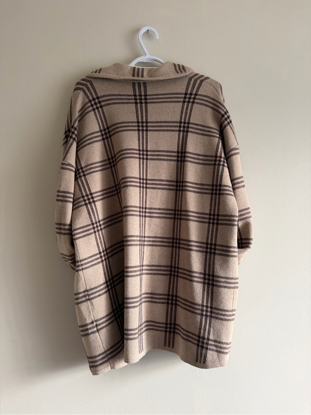 Dreamers by Debut Plaid Knit Blazer Cardigan | XS (Oversized Fit) - Picture 9 of 9
